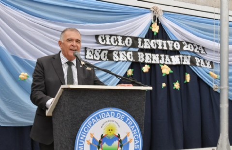 Jaldo inauguró la Escuela Secundaria de Benjamín Paz