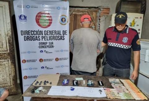 Secuestran 200 dosis de marihuana y aprehenden a un hombre en Concepción
