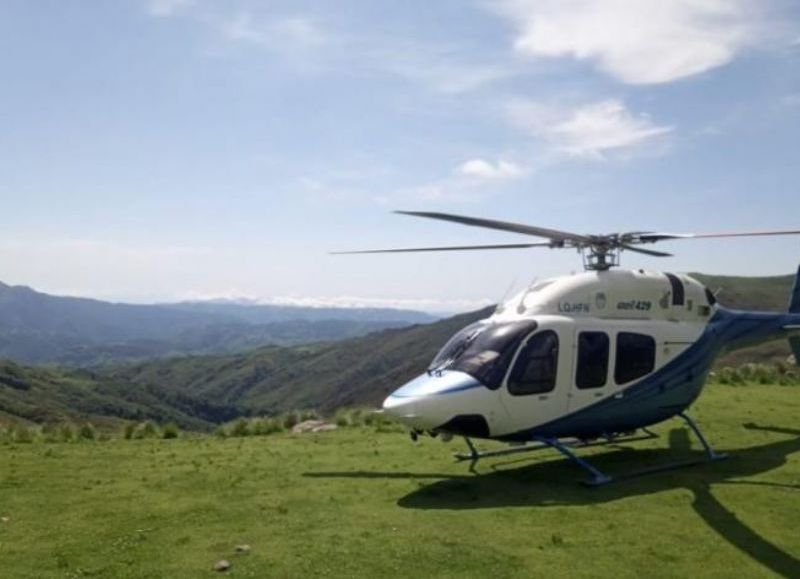 El helicóptero sanitario de la provincia trasladó a un paciente de Alta Montaña