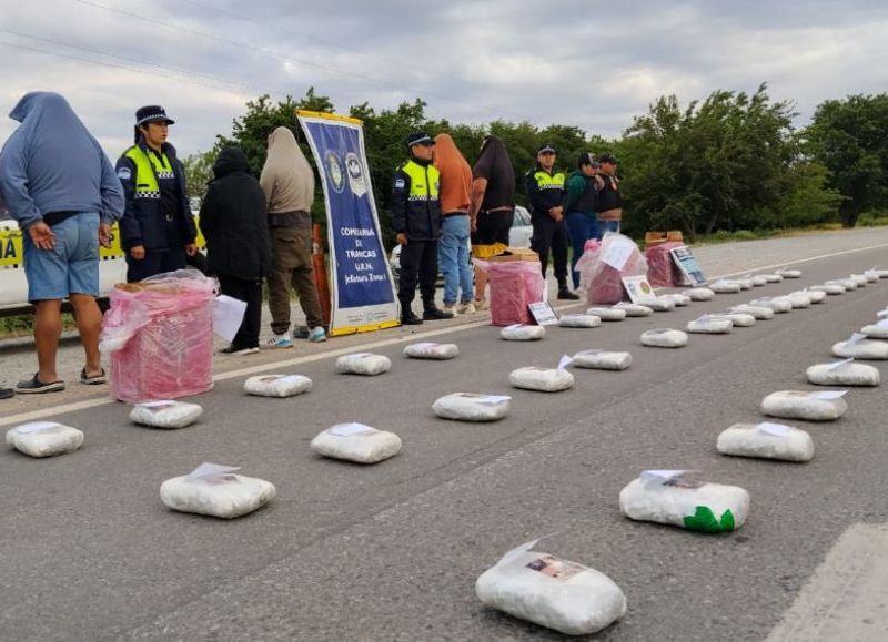 La Policía de la Provincia secuestró más de 55 kilos de marihuana valuada en 70 millones de pesos