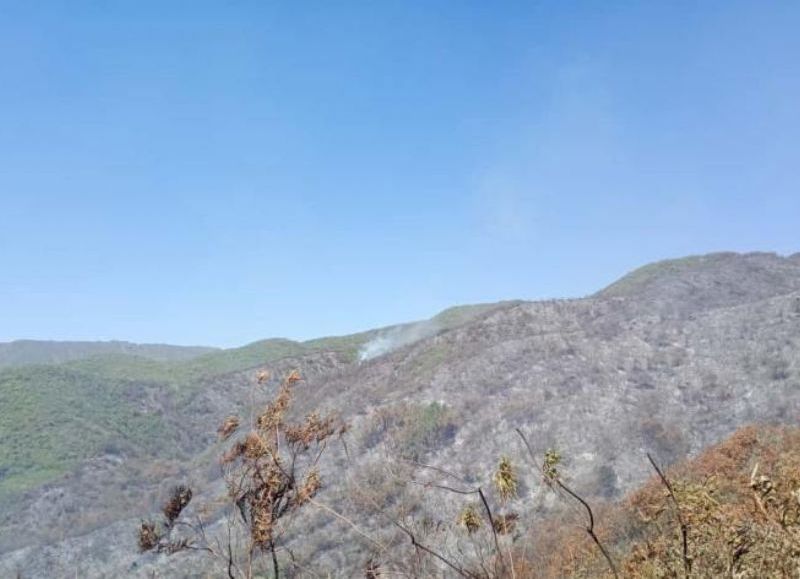 La Cocha: intensas tareas para controlar el incendio en el cerro Kiko