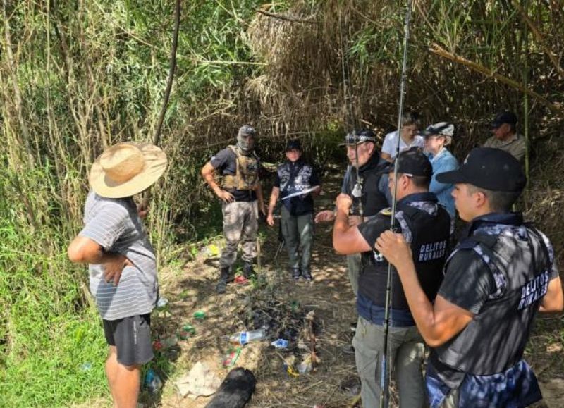 Refuerzan controles por la veda de pesca deportiva en ríos de la provincia